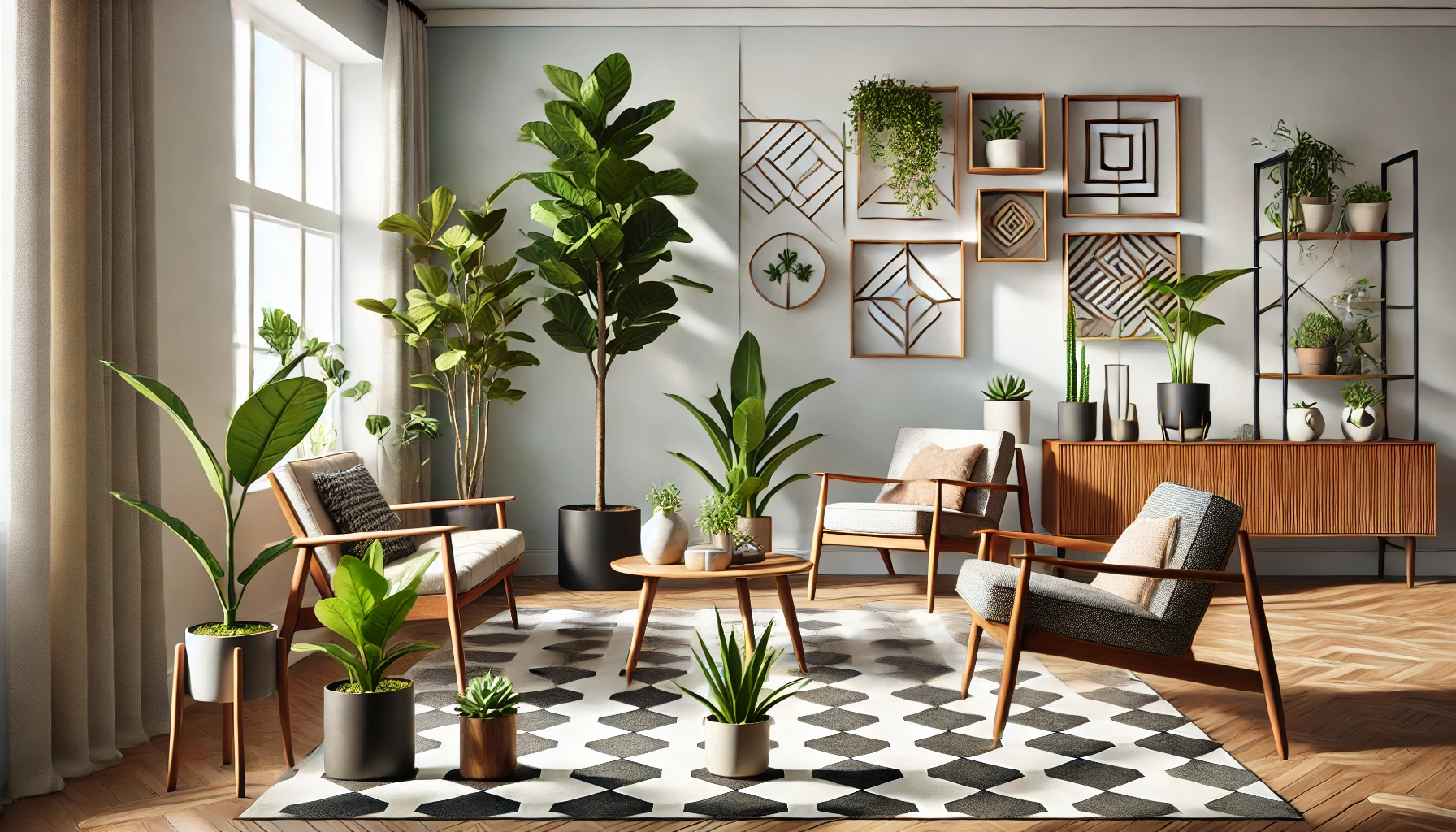 Houseplants for midcentury modern